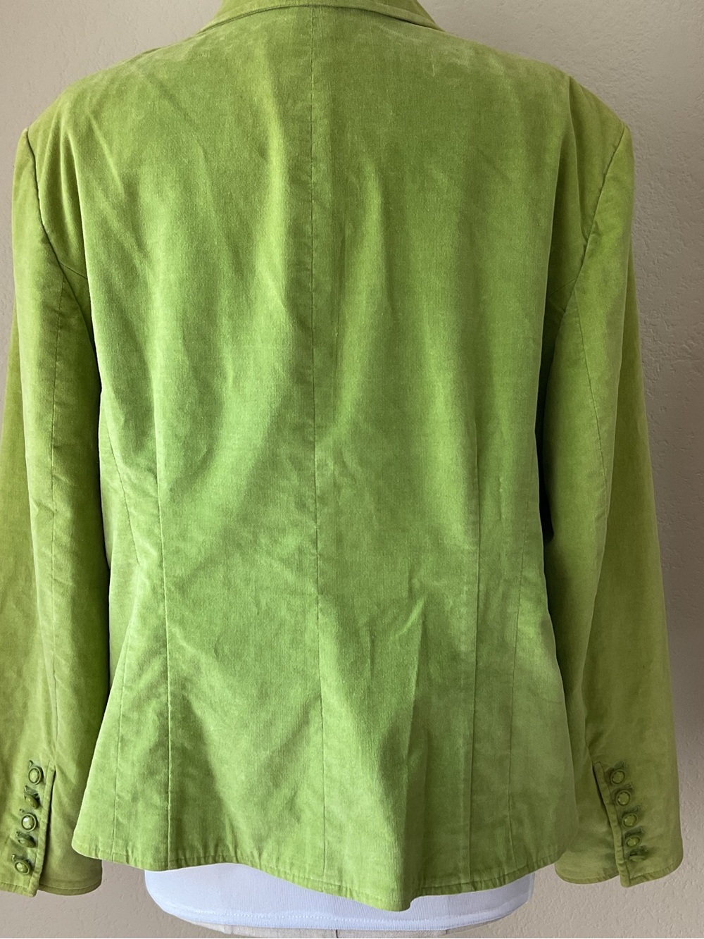 Caslon Nordstrom Lime Green Blazer Jacket 1X Plus Cotton Stretch Single Button - Picture 4 of 9